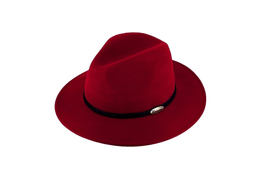 Fiebig Filzhut Statement Wollfilz-Hut mit geflochtenem Kunstleder-Band günstig online kaufen