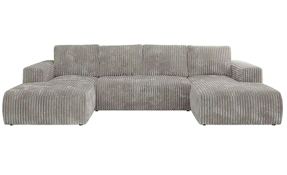 Wohnlandschaft mit Schlaffunktion Trentino ¦ grau ¦ Maße (cm): B: 334 H: 91 günstig online kaufen