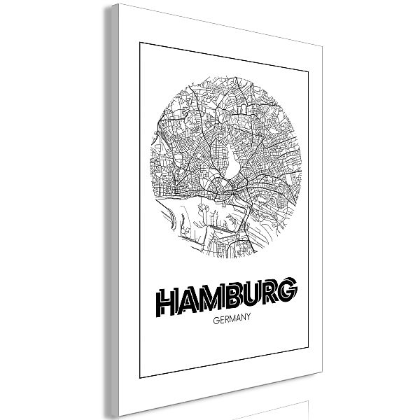 Wandbild - Retro Hamburg (1 Part) Vertical günstig online kaufen