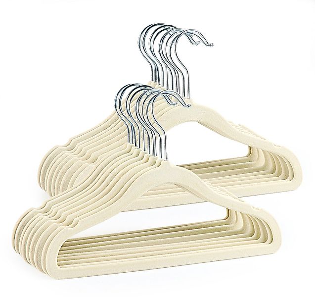 ElitVita Kleiderbügel 10-100 Stück Kinder Kleiderbügel, Samt, Anti-Rutsch, günstig online kaufen