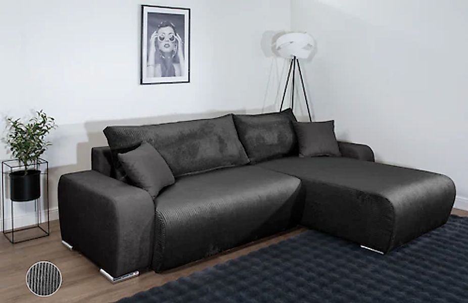 COLLECTION AB Ecksofa »Pia, L-Form, Breite 237 cm, mit Schlaffunktion« inkl günstig online kaufen