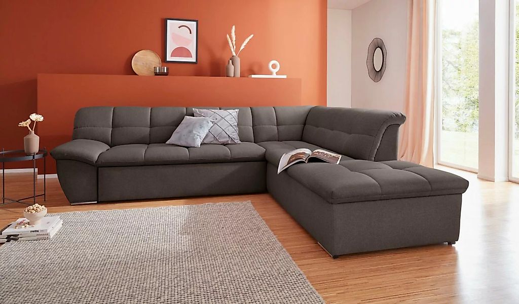 DOMO collection Ecksofa "Lagoa L-Form", wahlweise mit Bettfunktion, frei im günstig online kaufen