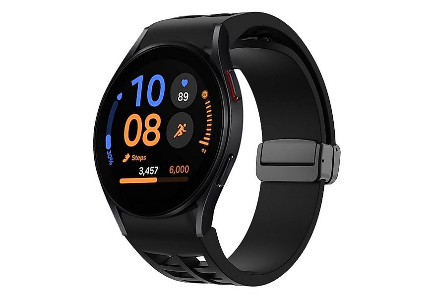 Wigento Smartwatch-Armband Für Samsung Galaxy Watch FE / 6 / 5 / 4 40mm Sil günstig online kaufen