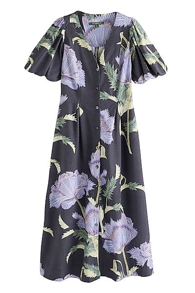 Next Midikleid Durchgeknöpftes Midikleid mit Leinen günstig online kaufen