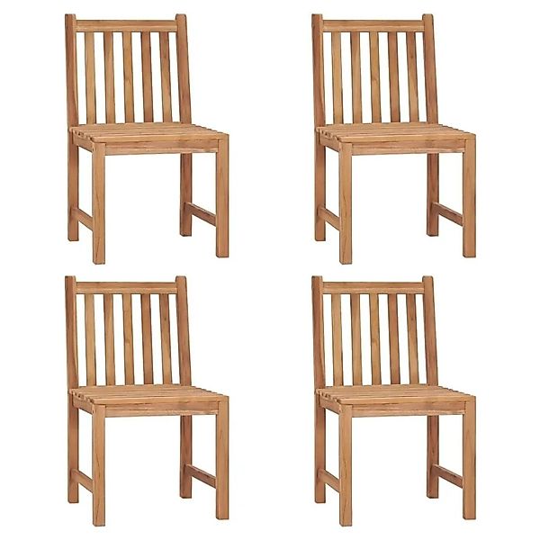vidaXL Gartenstühle 4 Stk Massivholz Teak 3073085 günstig online kaufen