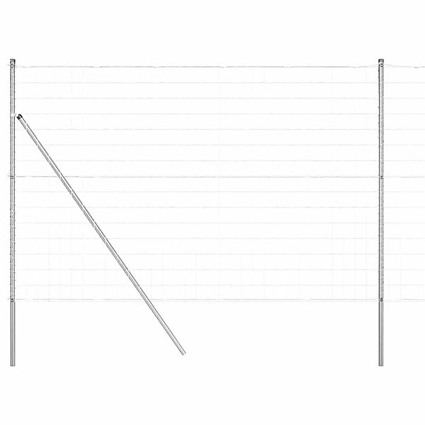 vidaXL Zaun mit Pfosten Silber 1,5 x 10 m Stahl und PVC 3350481 günstig online kaufen