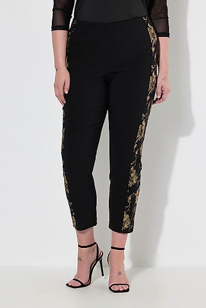 MIAMODA Schlupfhose Bengalinhose schmales Bein golderner Druck günstig online kaufen