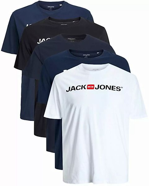 Jack & Jones Plus Print-Shirt Weites Shirt mit Printdruck (Spar-Set, 5er-Pa günstig online kaufen
