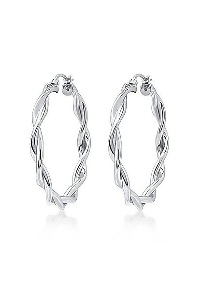 Elli Paar Creolen Creolen Bügelcreolen gedreht 925 Sterling Silber günstig online kaufen