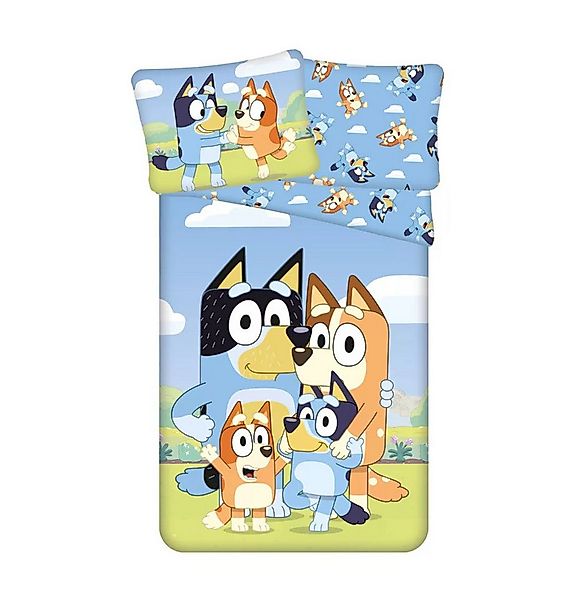 Bluey Kinderbettwäsche Bluey Bettwäsche 140x200cm Happy Family Set günstig online kaufen