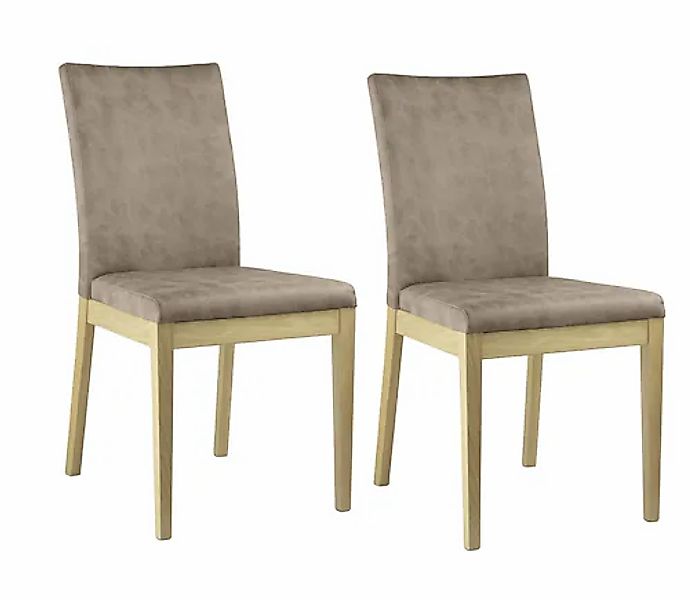 Home affaire 4-Fußstuhl »Dendres«, (Set), 2 St., Microfaser, Sitz und Rueck günstig online kaufen