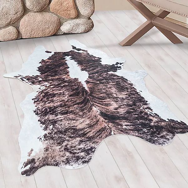 Ayyildiz Kurzflorteppich Etosha 4113 Braun 150 cm x 200 cm günstig online kaufen