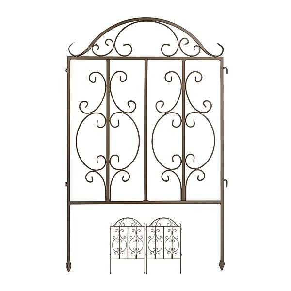 relaxdays Gartenzaun Bronze 3er Set günstig online kaufen