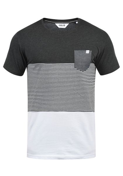 !Solid Rundhalsshirt SDMalte Kurzarmshirt mit Streifen günstig online kaufen