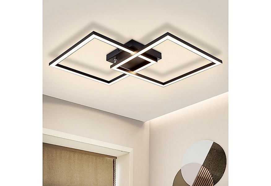 Nettlife LED Deckenleuchte Modern Deckenlampe Wohnzimmerlampe 24W Warmweiss günstig online kaufen