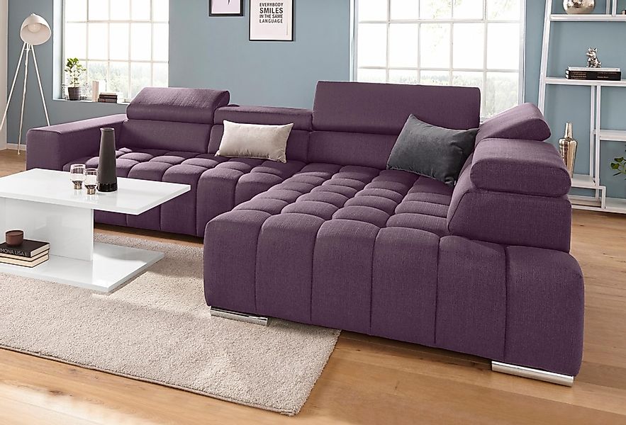 exxpo - sofa fashion Ecksofa Elias, L-Form, mit Kopf- bzw. Rückenverstellun günstig online kaufen