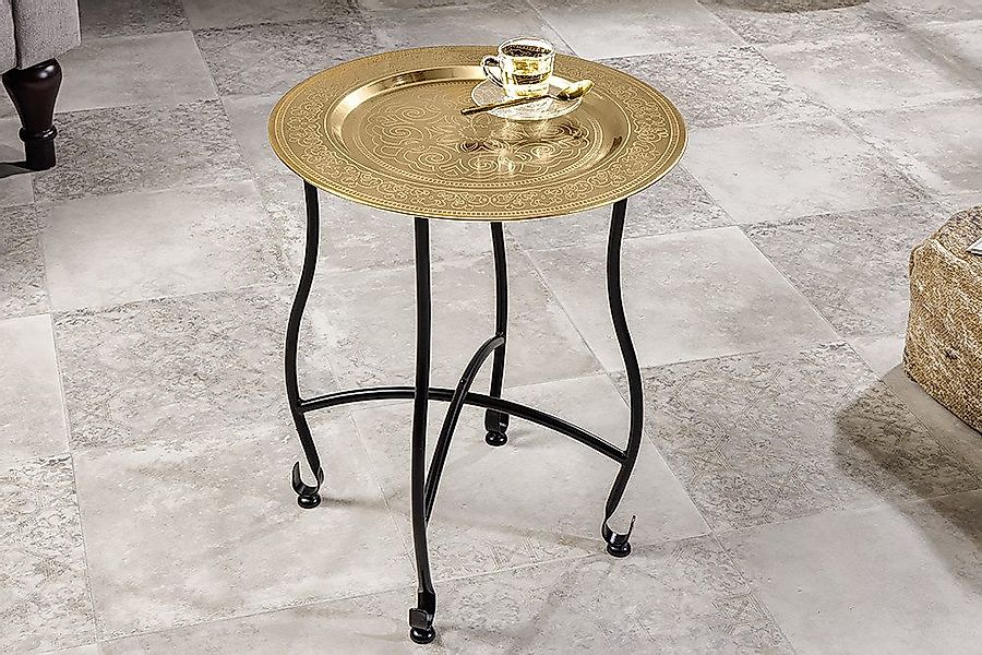 riess-ambiente Beistelltisch MARRAKESCH 50cm messing gold günstig online kaufen