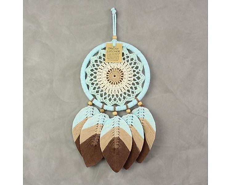 Oriental Galerie Wandbild Wandbehang Makramee Traumfänger Federn bunt 17 cm günstig online kaufen