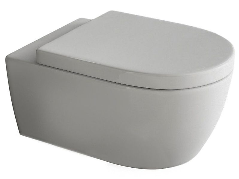 SSWW Tiefspül-WC spülrandlose Toilette mit WC-Sitz günstig online kaufen