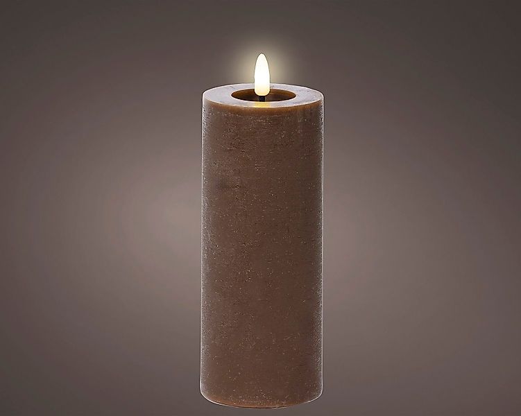 Lumineo LED-Christbaumkerzen Lumineo LED Wachskerze Dunkelbraun günstig online kaufen