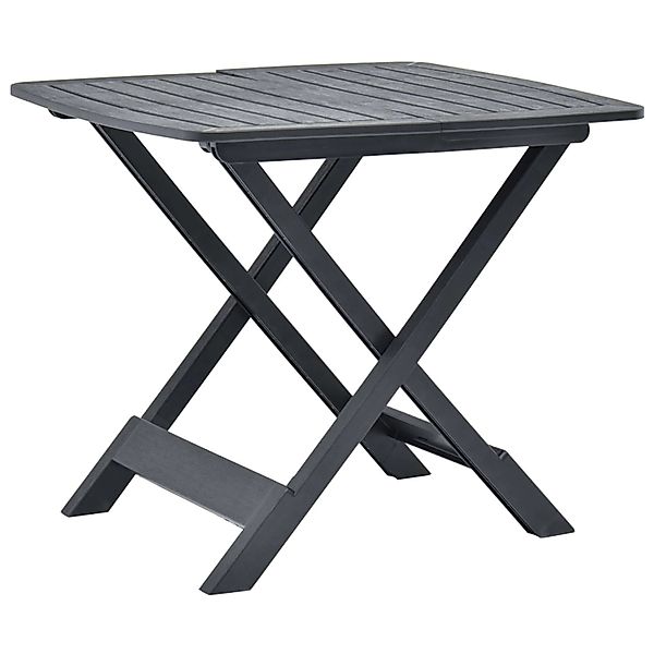 vidaXL Gartentisch Klappbar Anthrazit 79x72x70 cm Kunststoff 48792 günstig online kaufen