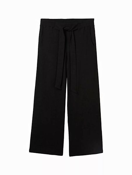 TOM TAILOR Denim Stoffhose structured culotte, deep black günstig online kaufen