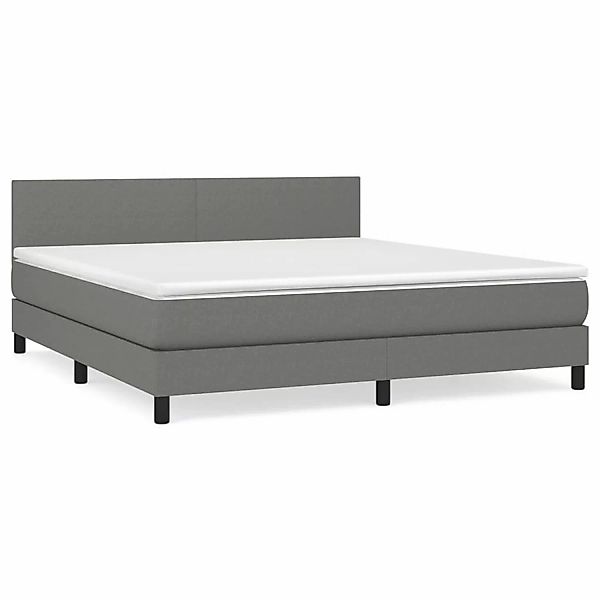 vidaXL Boxspringbett mit Matratze Dunkelgrau 180x200 cm Stoff1380452 günstig online kaufen