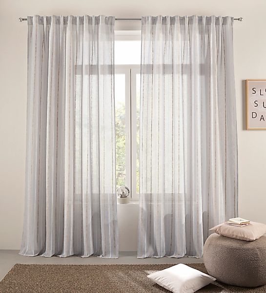 s.Oliver Gardine "Ameera" Multifunktionsband 1 Stk. tlg. mit Leinen, halbtr günstig online kaufen