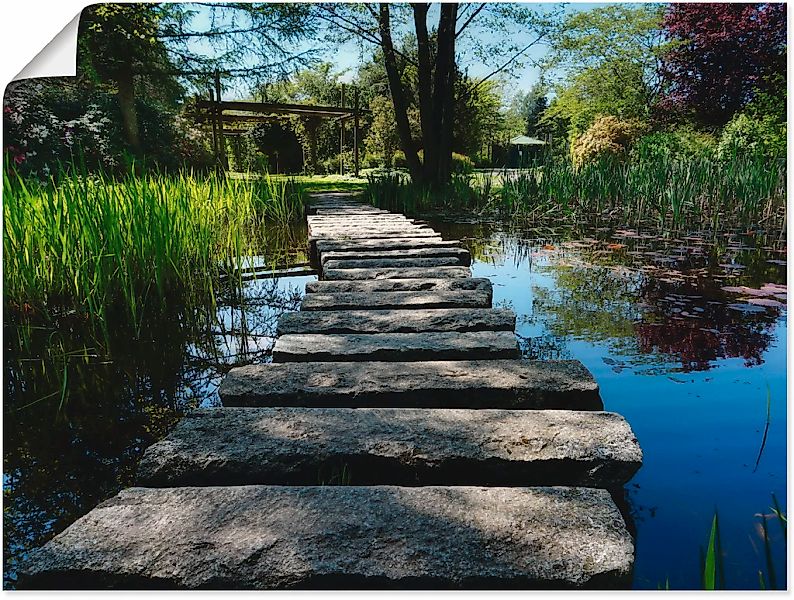 Artland Wandbild "Weg am Teich", Gewässer, (1 St.), als Leinwandbild, Poste günstig online kaufen