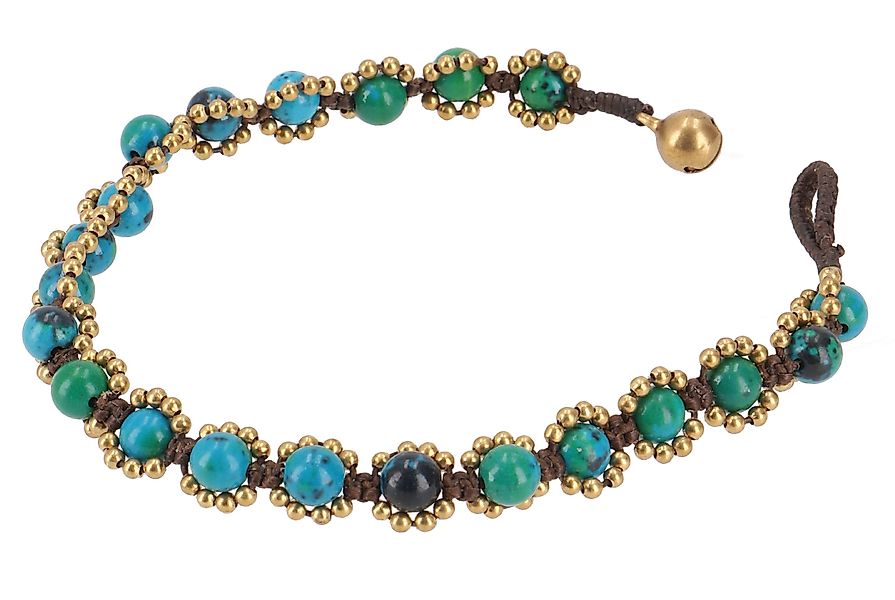 Guru-Shop Fußkette Fußkette Makramee mit Glöckchen, günstig online kaufen
