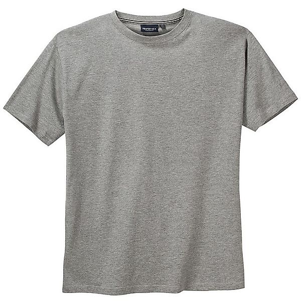 north 56 4 Rundhalsshirt North Latitude Basic T-Shirt grau melange Übergröß günstig online kaufen