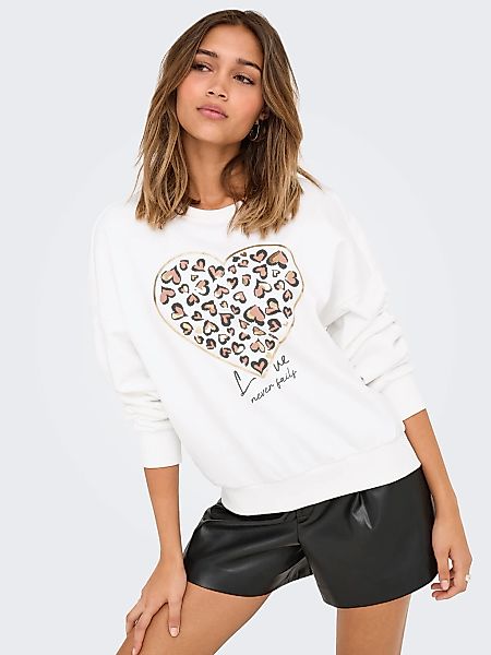 ONLY Sweatshirt "ONLTAMMIE L/S LEO PRINT O-NECK SWT" günstig online kaufen