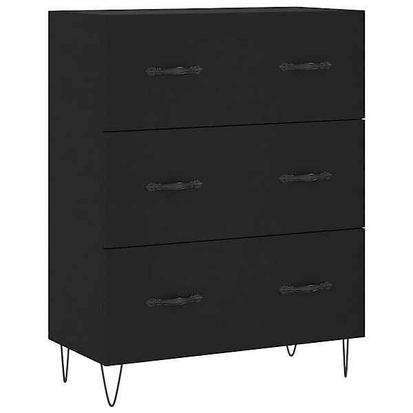 vidaXL Sideboard Schwarz 69,5x34x90 cm Holzwerkstoff 827845 günstig online kaufen