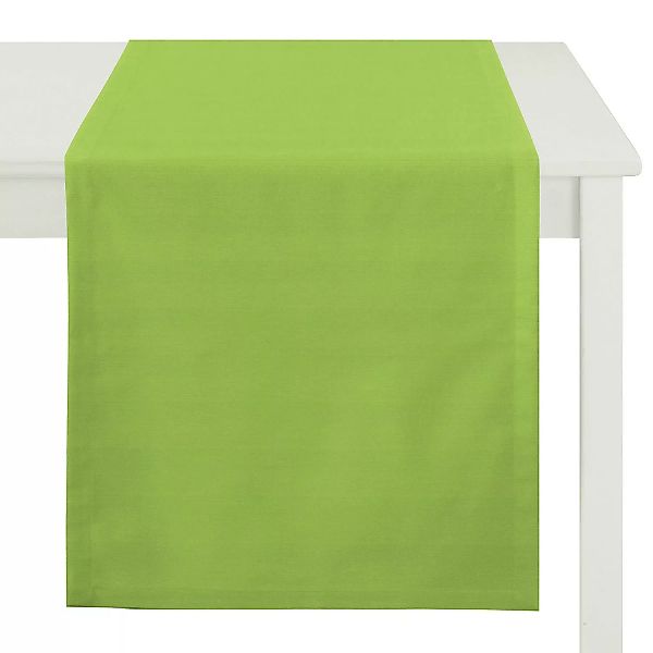 home24 Apelt Tischläufer Kanada Apfelgrün Kunstfaser Modern 50x160 cm (BxT) günstig online kaufen