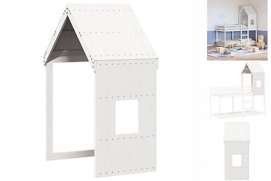vidaXL Kinderbett Dach für Kinderbett Weiß 60x99x139,5 cm Massivholz Kiefer günstig online kaufen