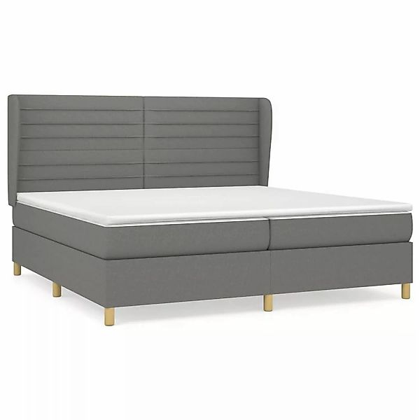 vidaXL Boxspringbett mit Matratze Dunkelgrau 200x200 cm Stoff1372645 günstig online kaufen