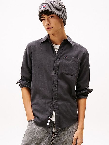 Tommy Jeans Flanellhemd TJM FLANNEL regular fit, Langarmhemd, halbgespreizt günstig online kaufen