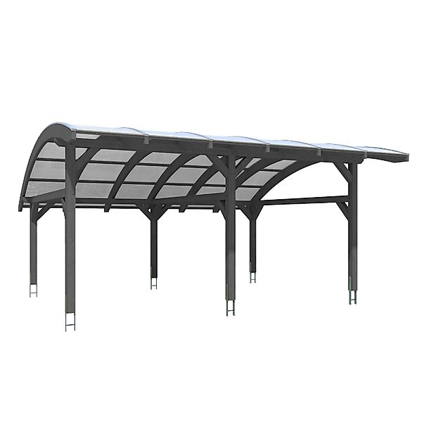 Skan Holz Carport Schwaben 648 x 630 cm Grau günstig online kaufen