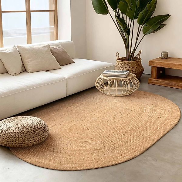 HANSE Home Teppich »Rangpur Juteteppich« oval 10 mm Höhe Handgewebt, 100% J günstig online kaufen