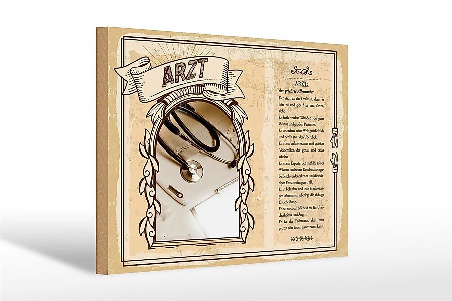 Femer GmbH Holzbild Berufe 30x20cm Arzt günstig online kaufen