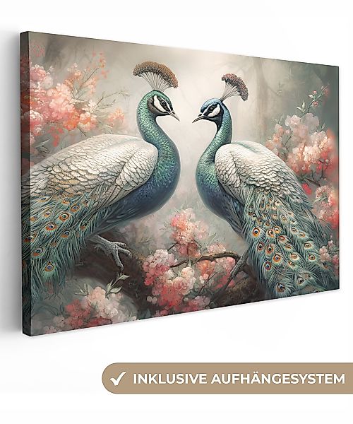 OneMillionCanvasses® Leinwandbild Pfaue - Pfauenfedern - günstig online kaufen