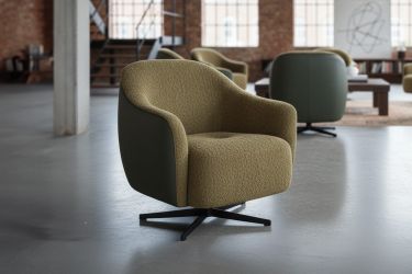 KAWOLA Drehsessel BRITTO Bequemer Bouclé Sessel günstig online kaufen