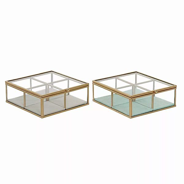 Box-schmuckkästchen Dkd Home Decor Kristall Metall Aluminium (15 X 15 X 5,5 günstig online kaufen