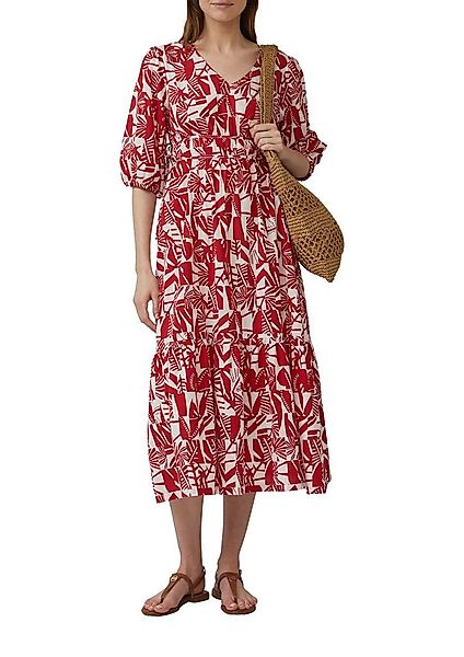 s.Oliver Sommerkleid mit All-Over Print und V-Ausschnitt günstig online kaufen
