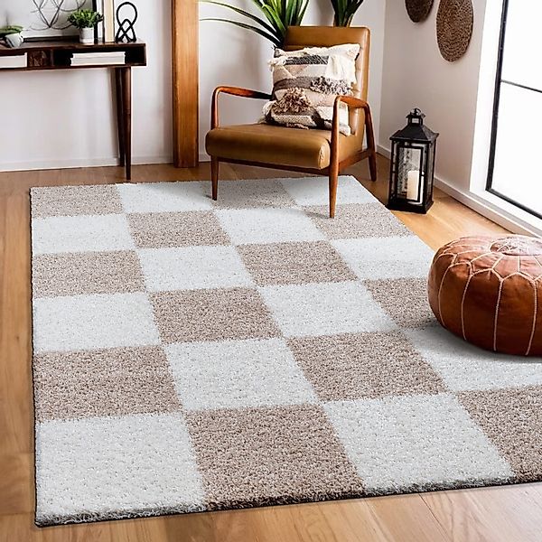 Sanat Hochflor-Teppich "Milano 1254" rechteckig 30 mm Höhe Hochflor, Wohnzi günstig online kaufen