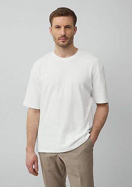 s.Oliver BLACK LABEL Kurzarmshirt T-Shirt im Relaxed Fit aus strukturiertem günstig online kaufen