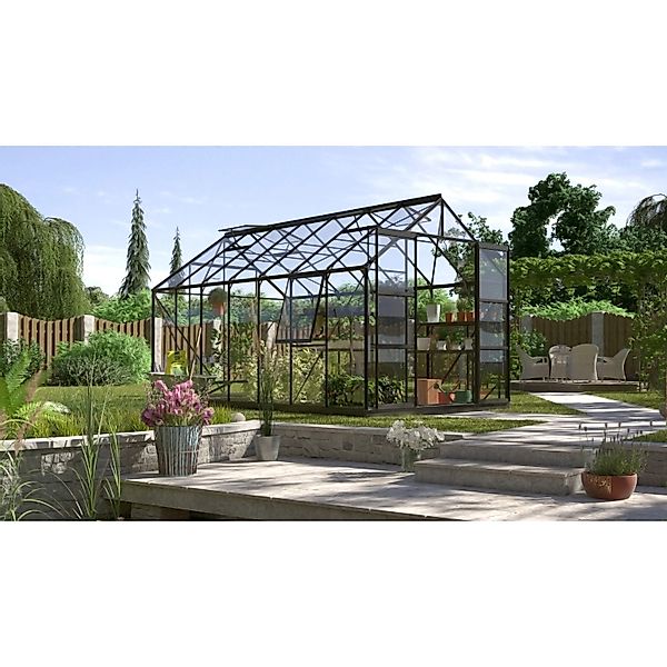 Vitavia Gewächshaus Jupiter 11500 Schwarz 11,5 m² inkl. Fundament günstig online kaufen