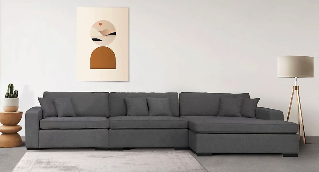 Home affaire Sofa-Eckelement "Skara XXL L-Form", Lounge-Sofa XXL mit Federk günstig online kaufen