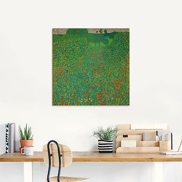 Artland Glasbild »Feld mit Mohn«, Blumen, (1 St.), in verschiedenen Größen günstig online kaufen