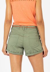 SUBLEVEL Chinoshorts Damen Stretch-Shorts mit Flechtgürtel günstig online kaufen
